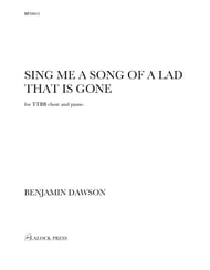 Sing Me a Song of a Lad That is Gone TTBB choral sheet music cover Thumbnail